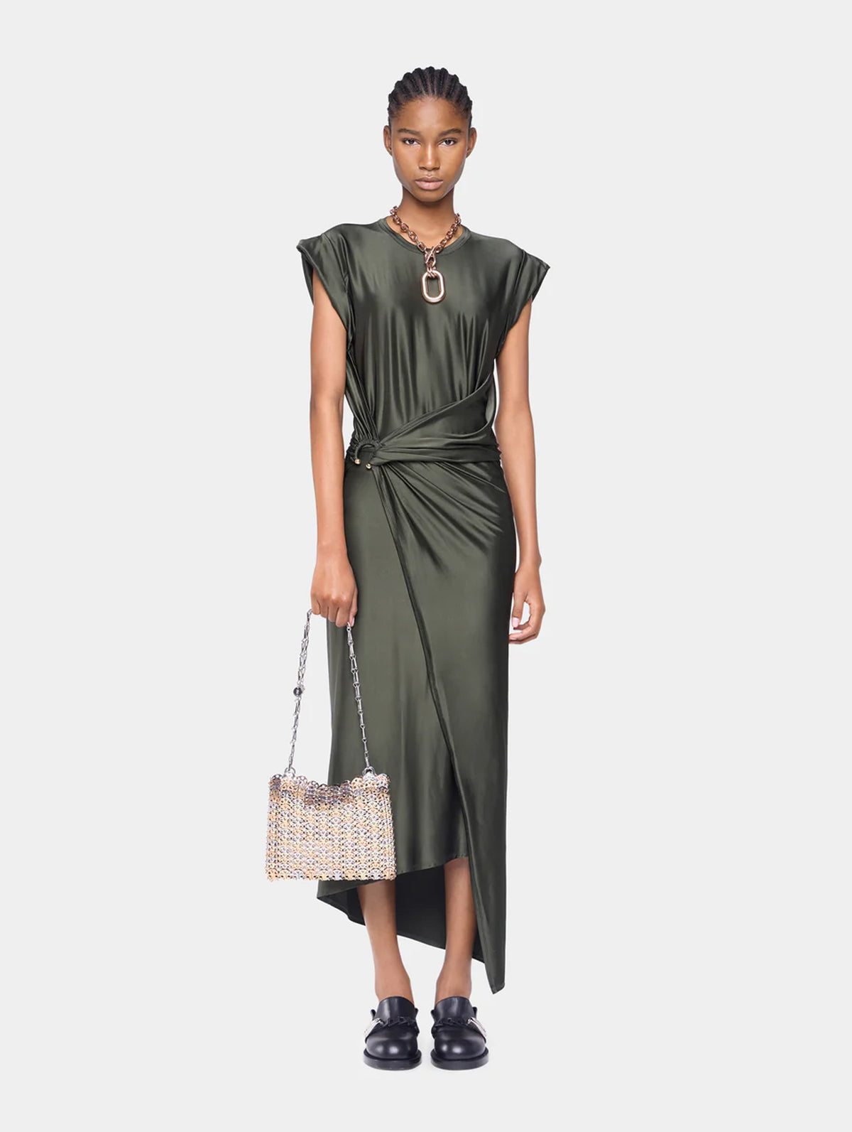 Robe Long Dress in Khaki