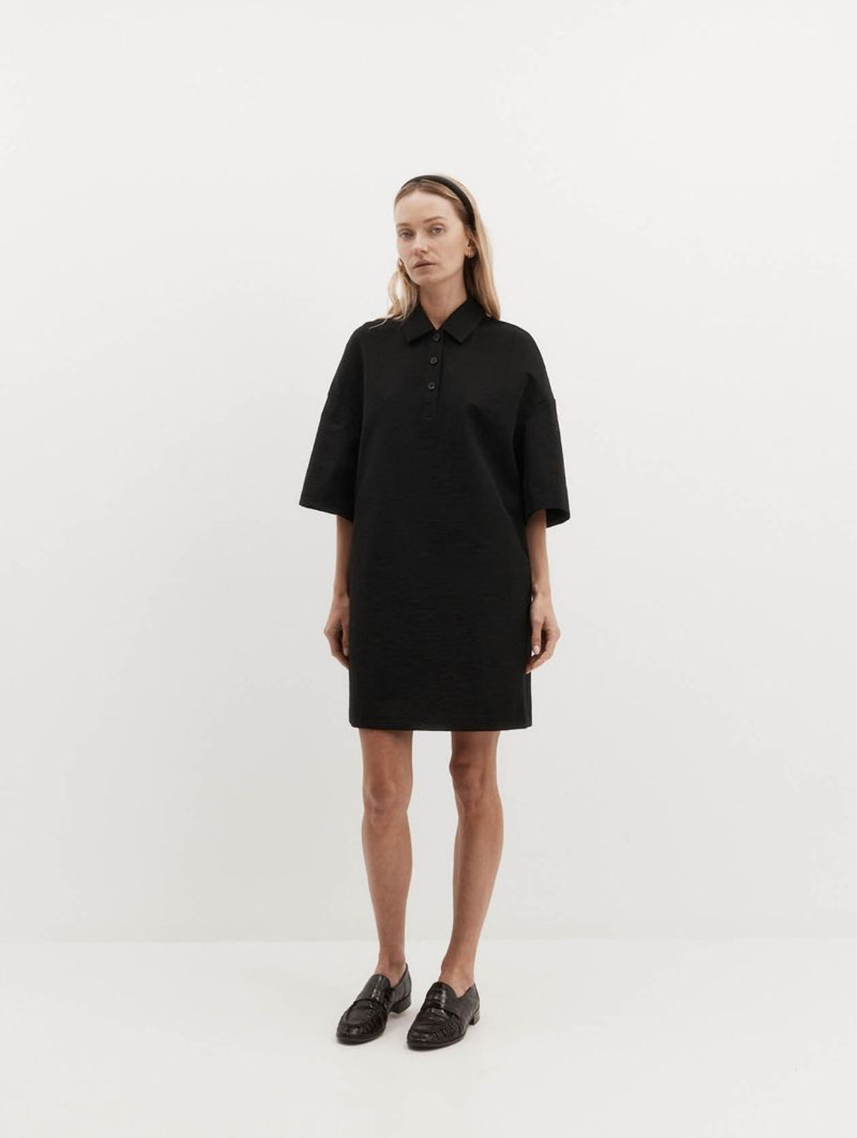 Short Sleeve Orwell Dress in Black