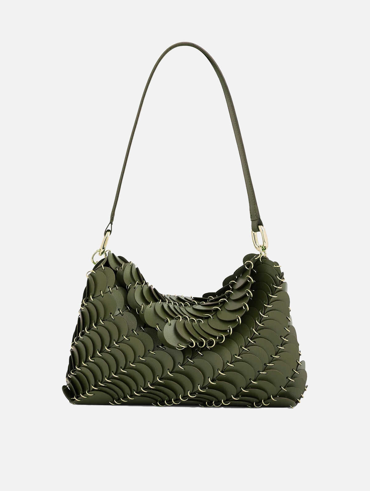 Paco Leather Bag in Khaki Gold