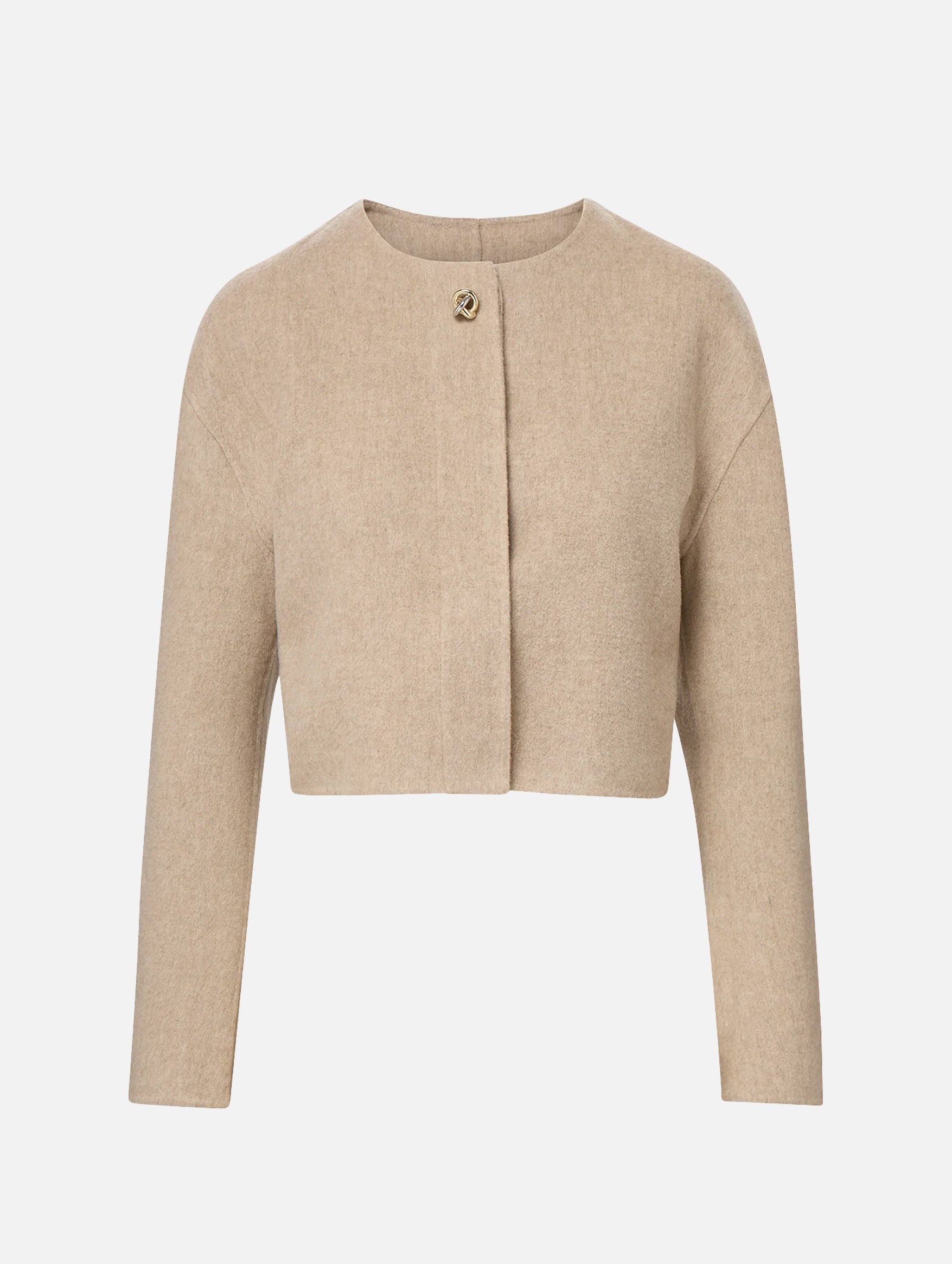 Philips Cropped Wool Jacket in Beige