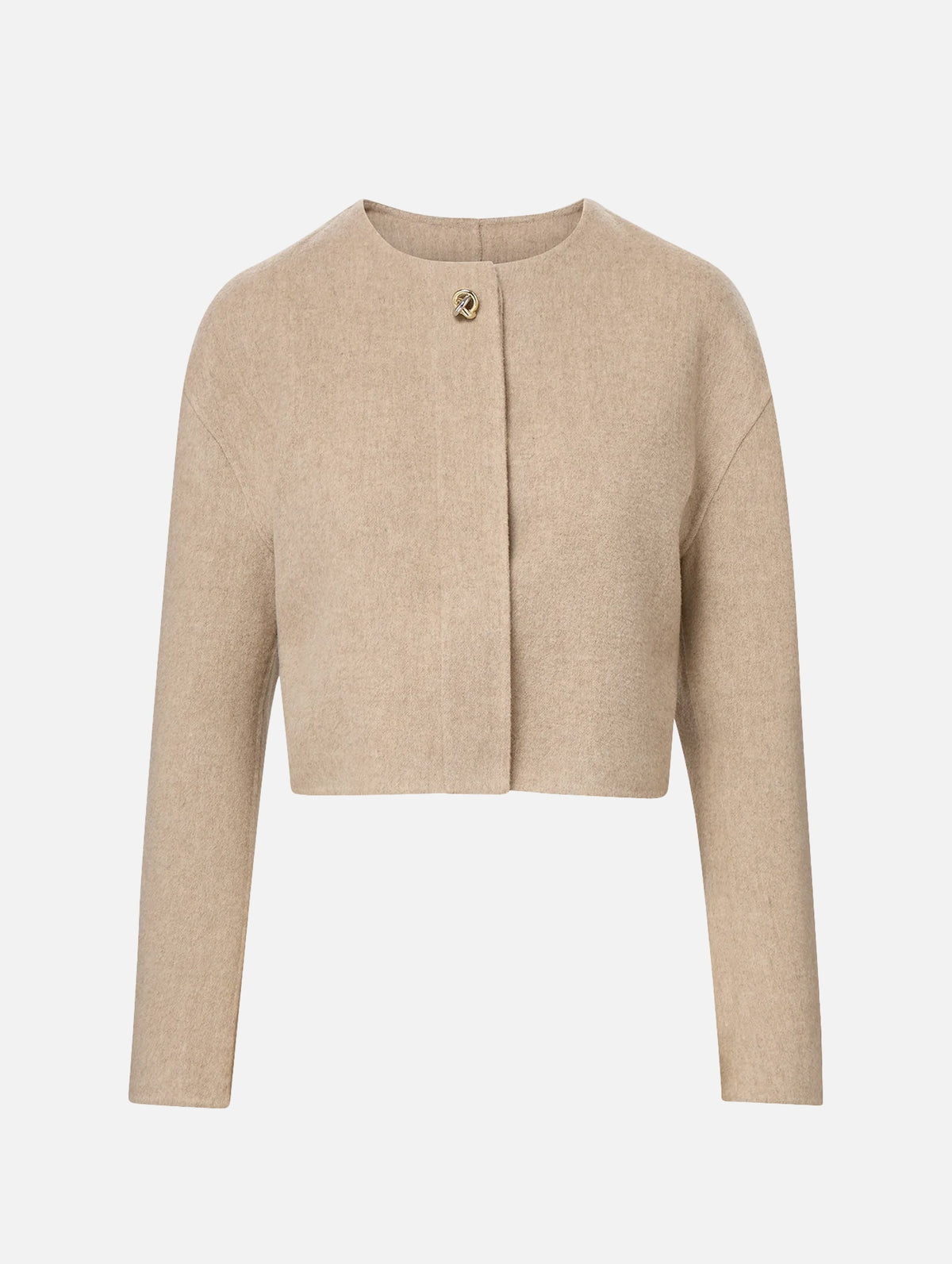 Philips Cropped Wool Jacket in Beige