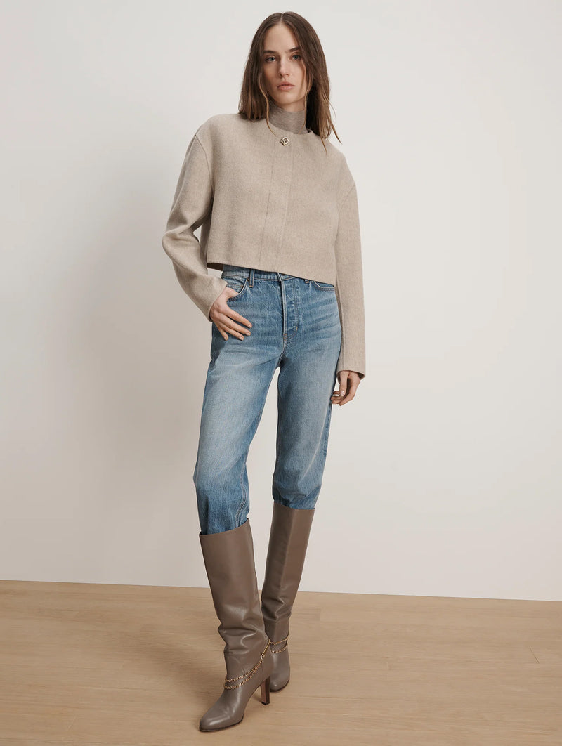 Philips Cropped Wool Jacket in Beige