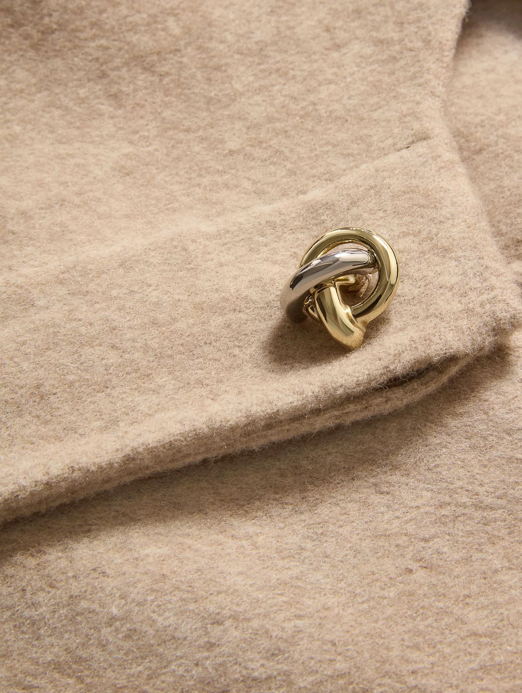 Philips Cropped Wool Jacket in Beige