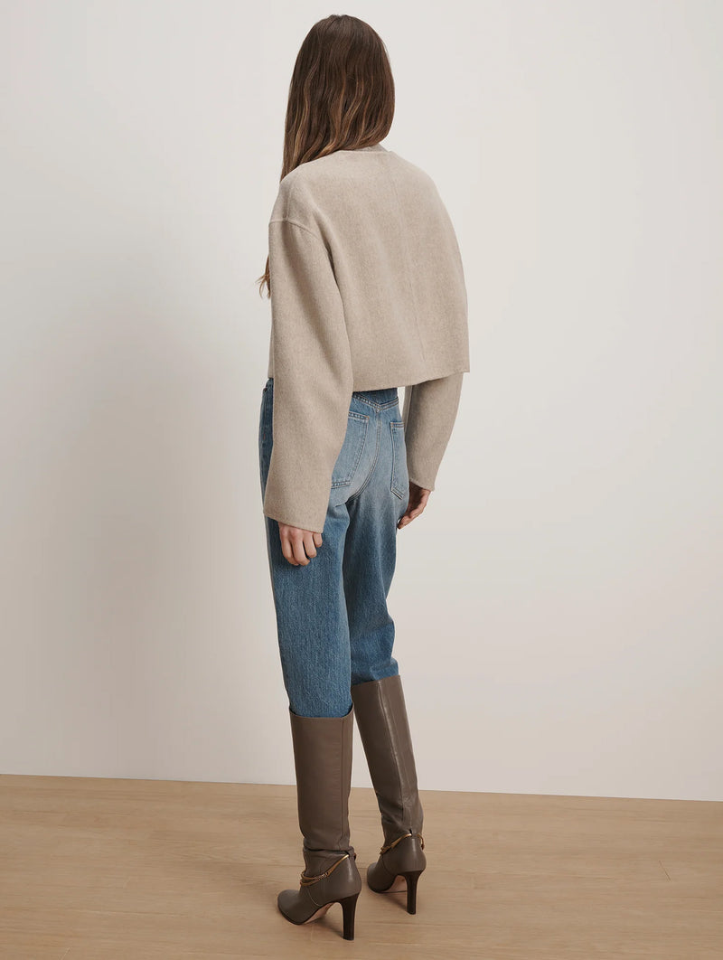 Philips Cropped Wool Jacket in Beige