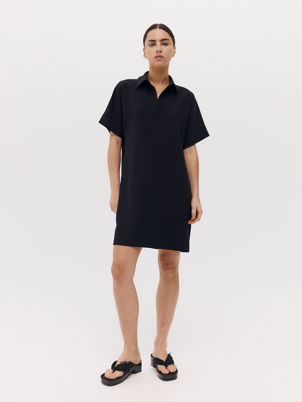 Polo Mini Dress in Black