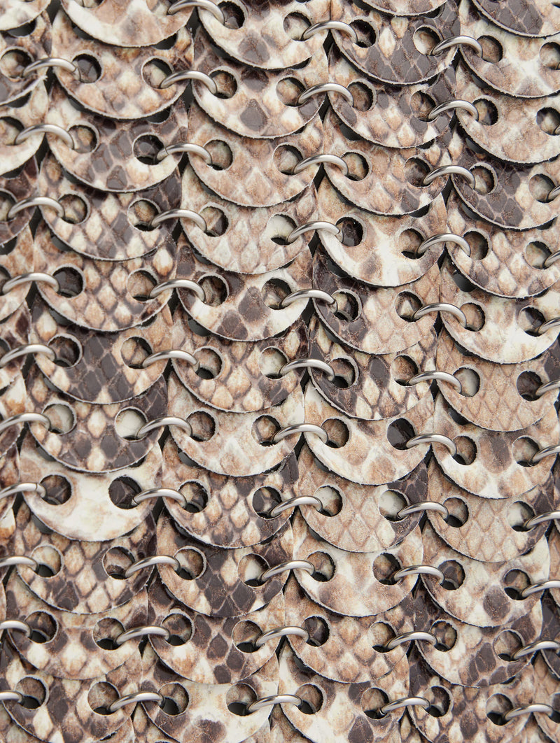 1969 Reversable Flip Leather Bag in Python and Black