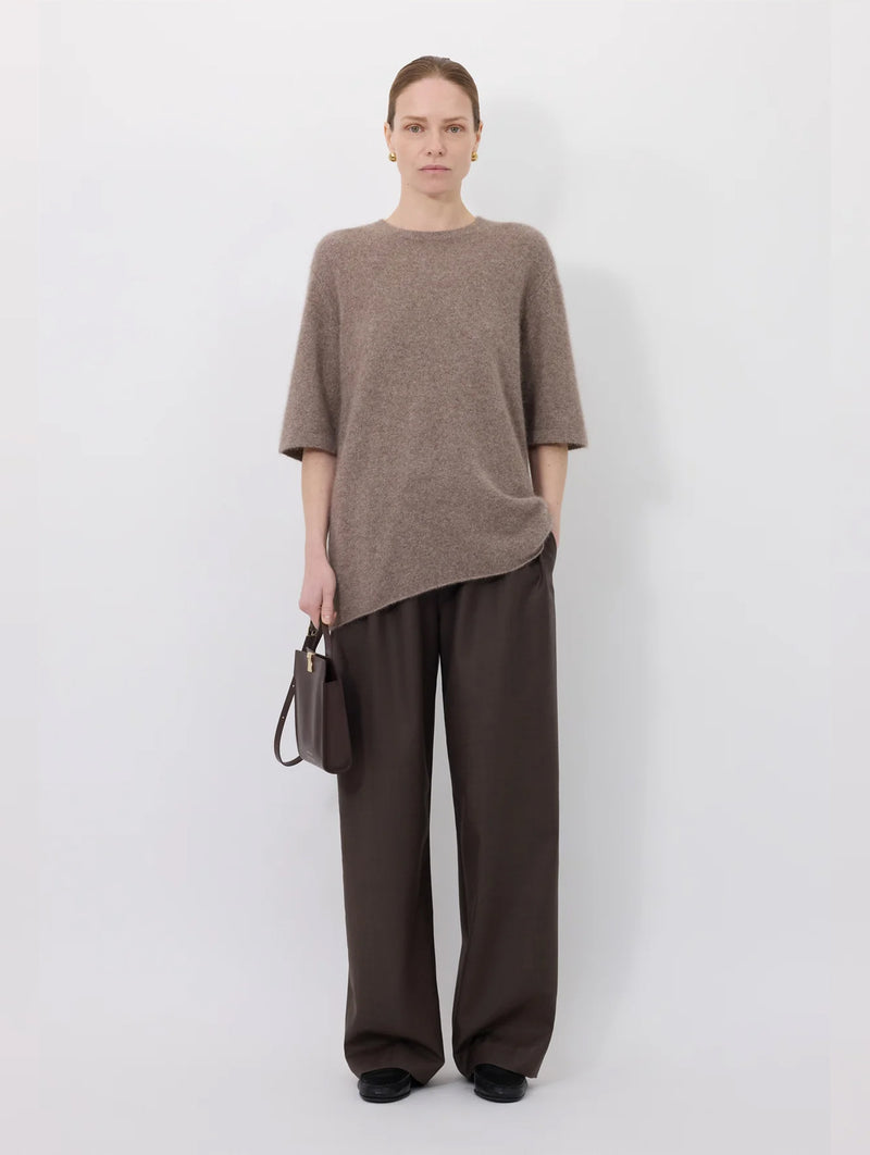 Raven Short Sleeve Sweater in Ashes