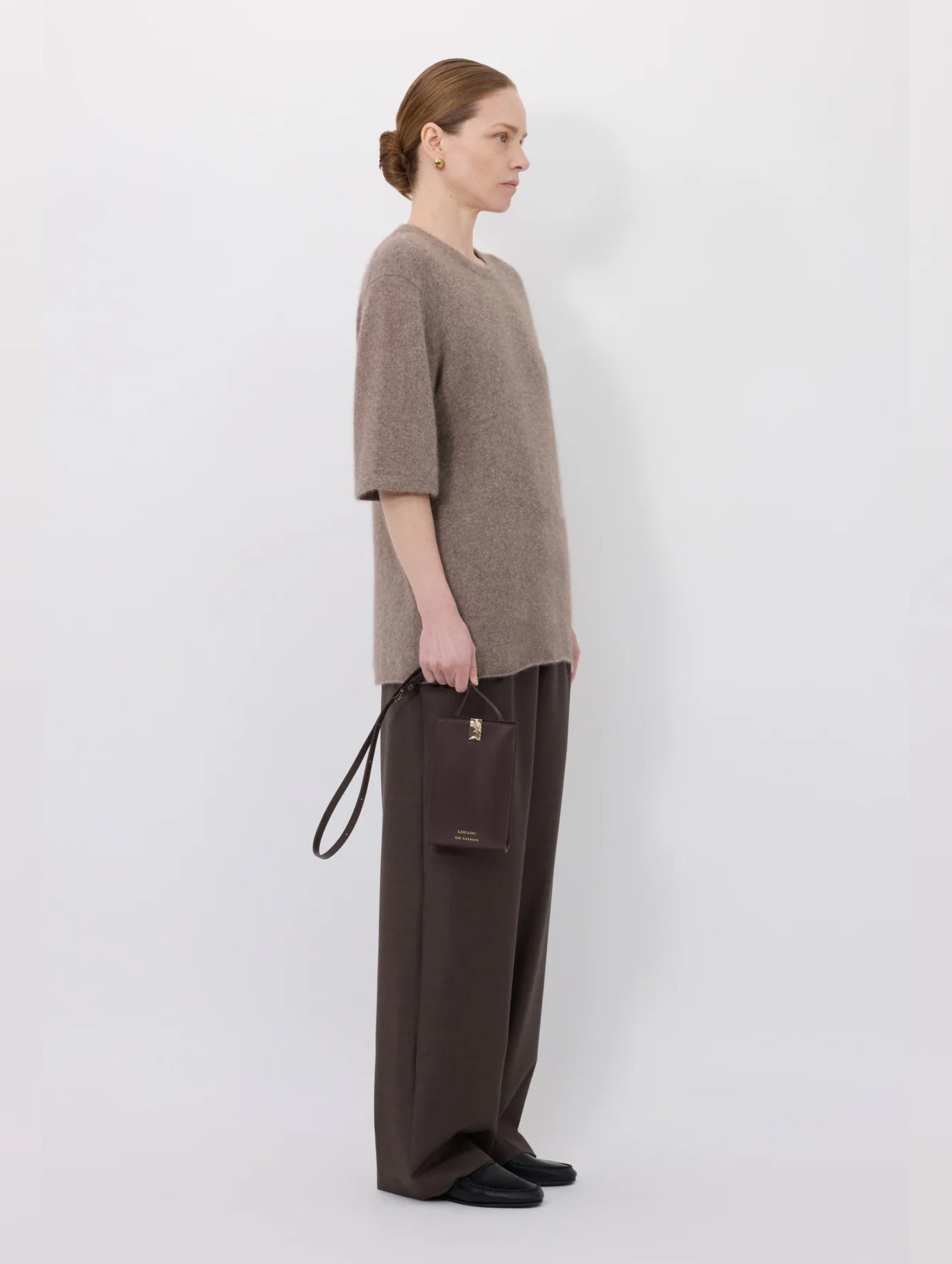 Raven Short Sleeve Sweater in Ashes