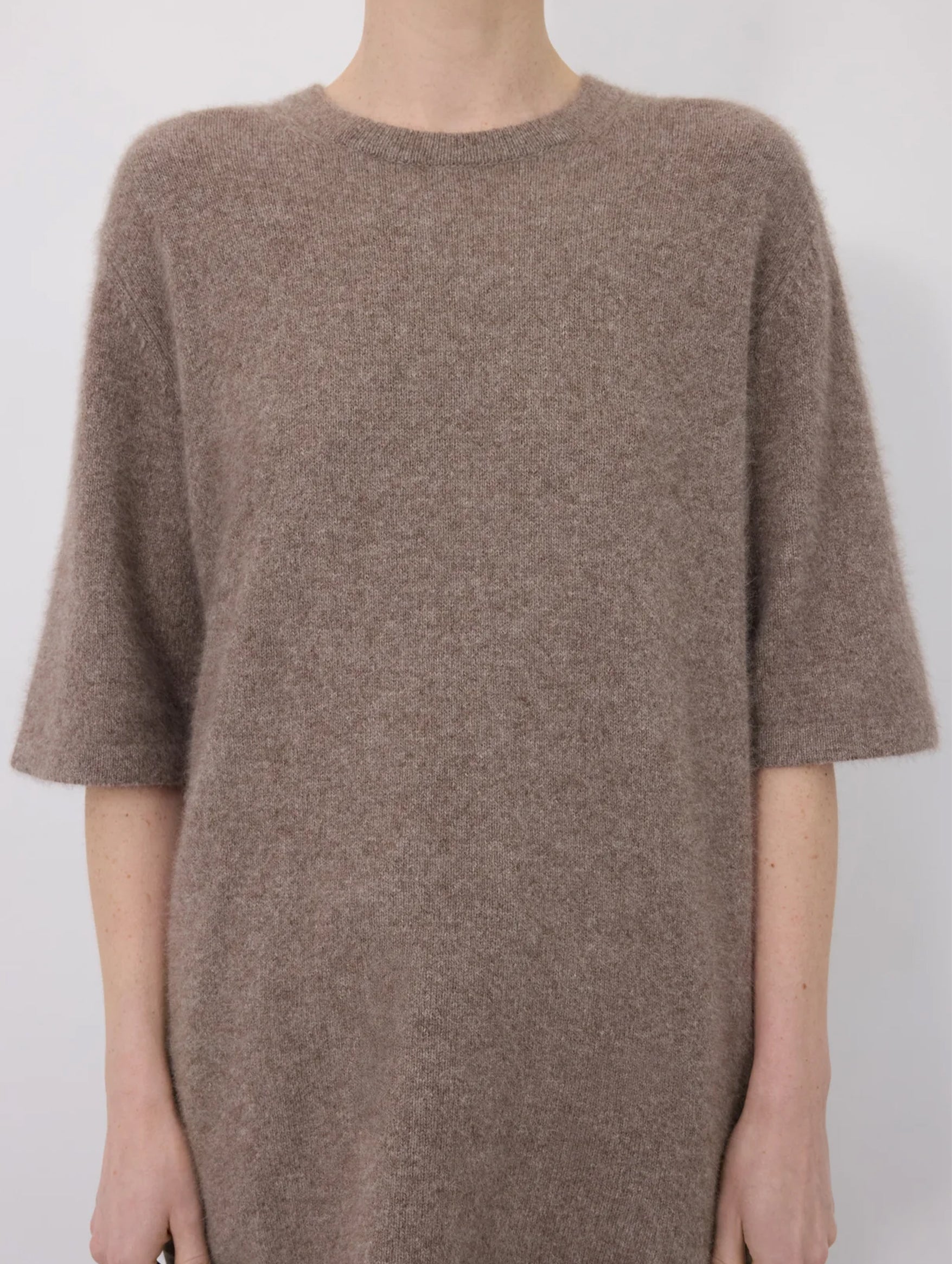 Raven Short Sleeve Sweater in Ashes