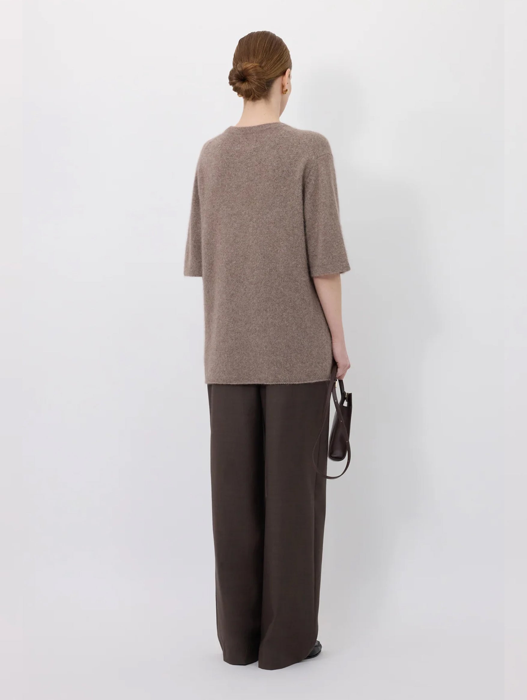 Raven Short Sleeve Sweater in Ashes