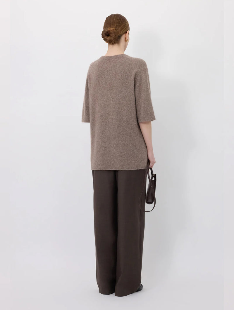 Raven Short Sleeve Sweater in Ashes