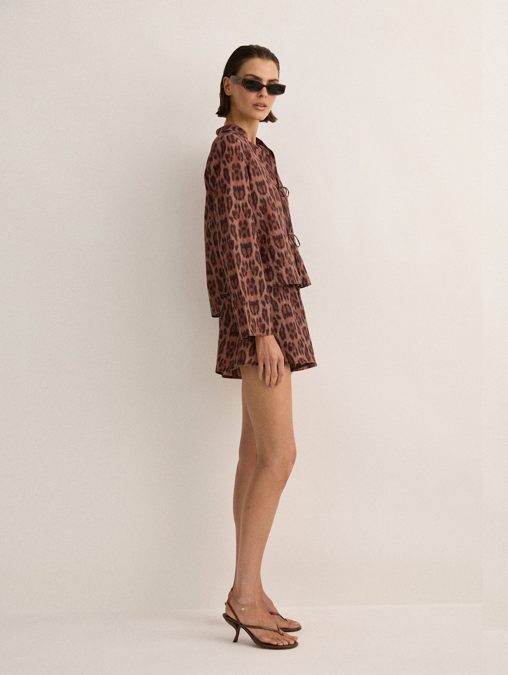 Relaxed Short in Sunset Leopard