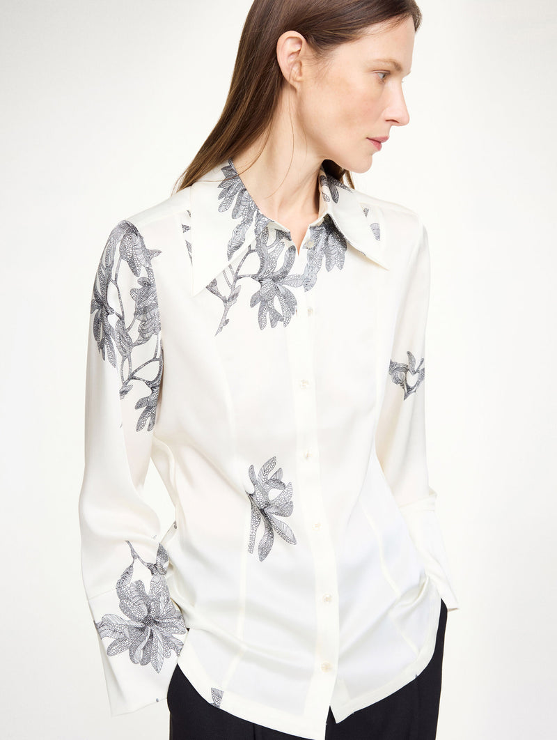 Rosiannas Satin Shirt in Floral Print