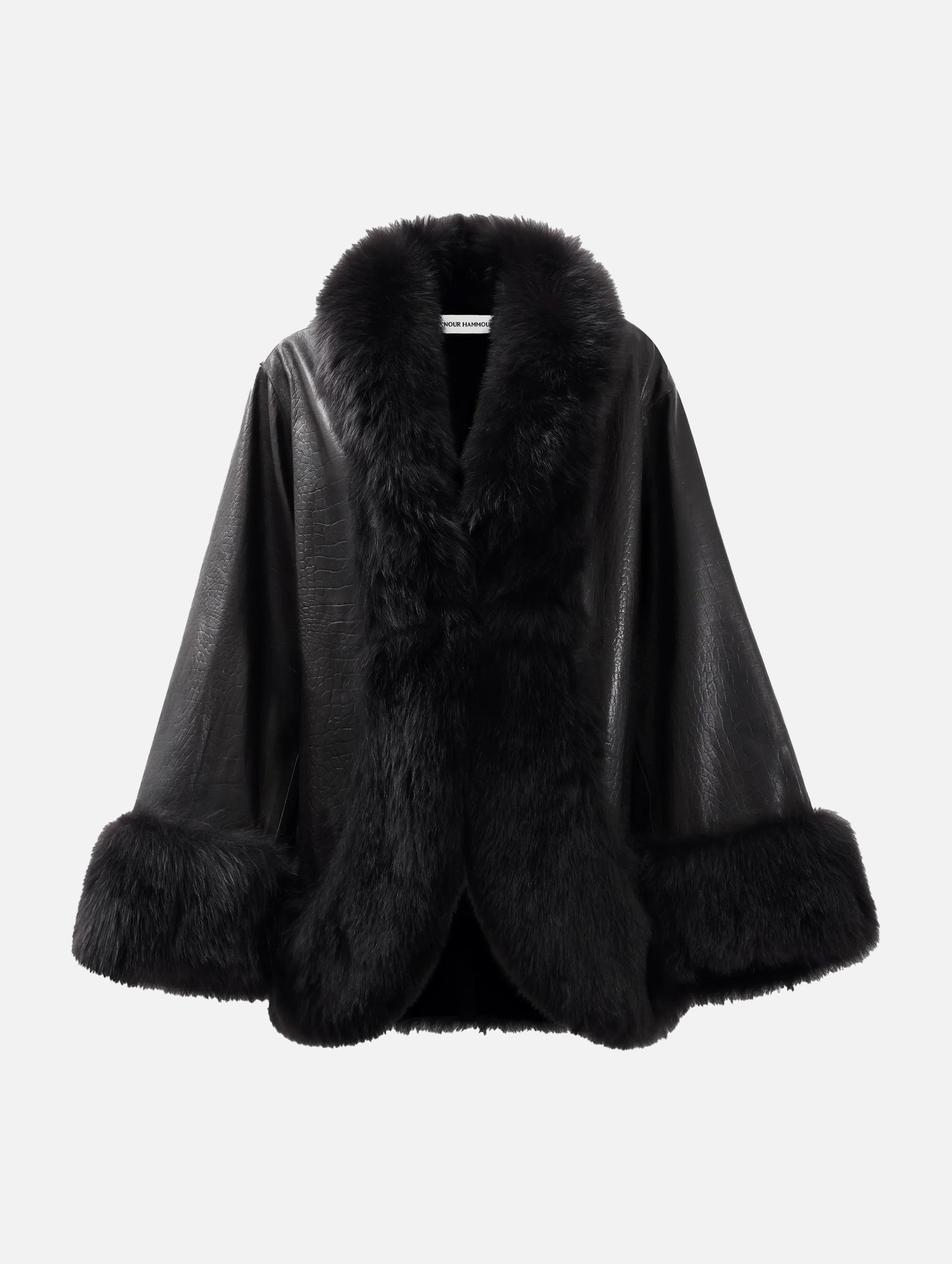 Sabine Coat in Brown Croco