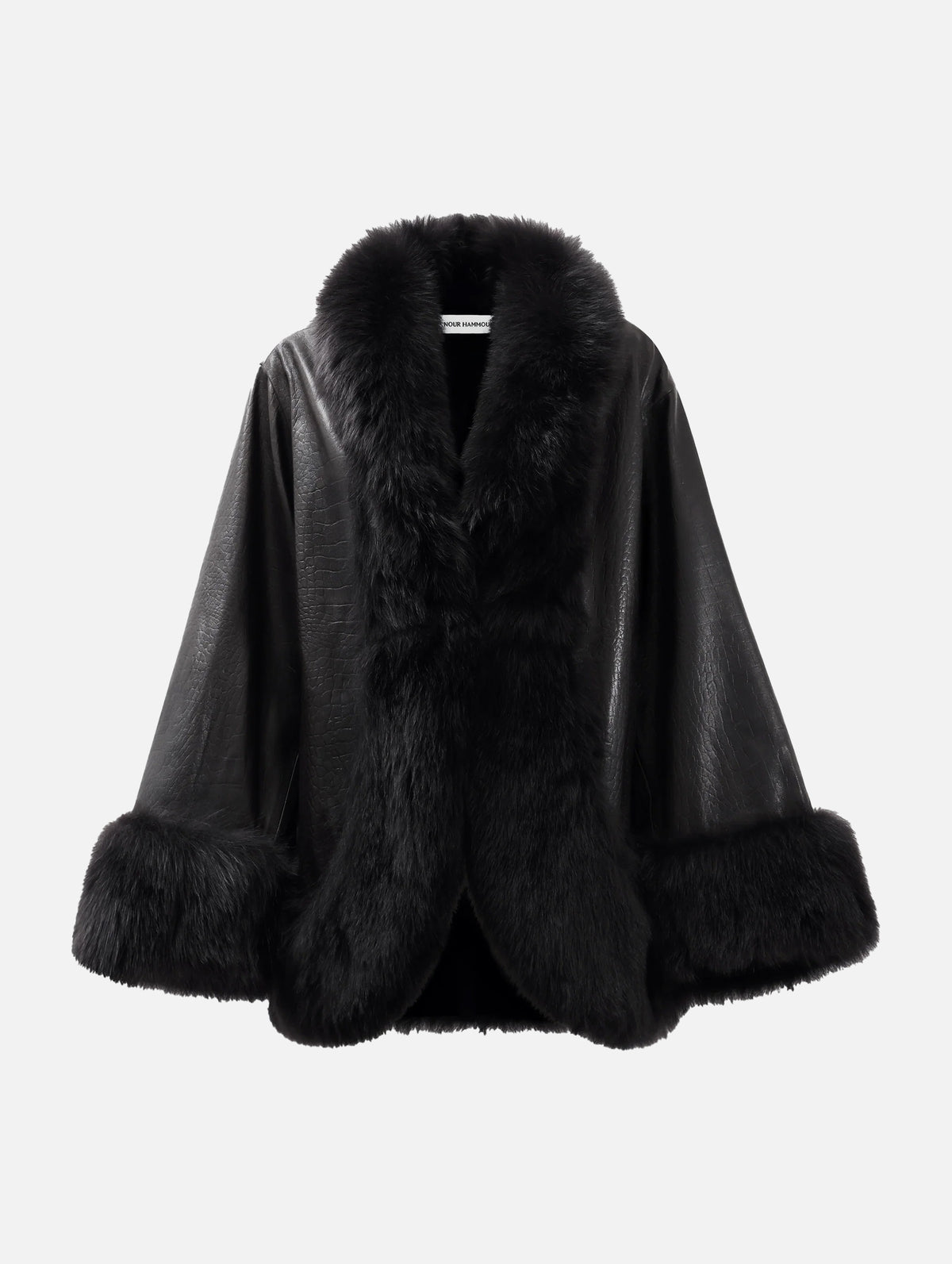 Sabine Coat in Brown Croco