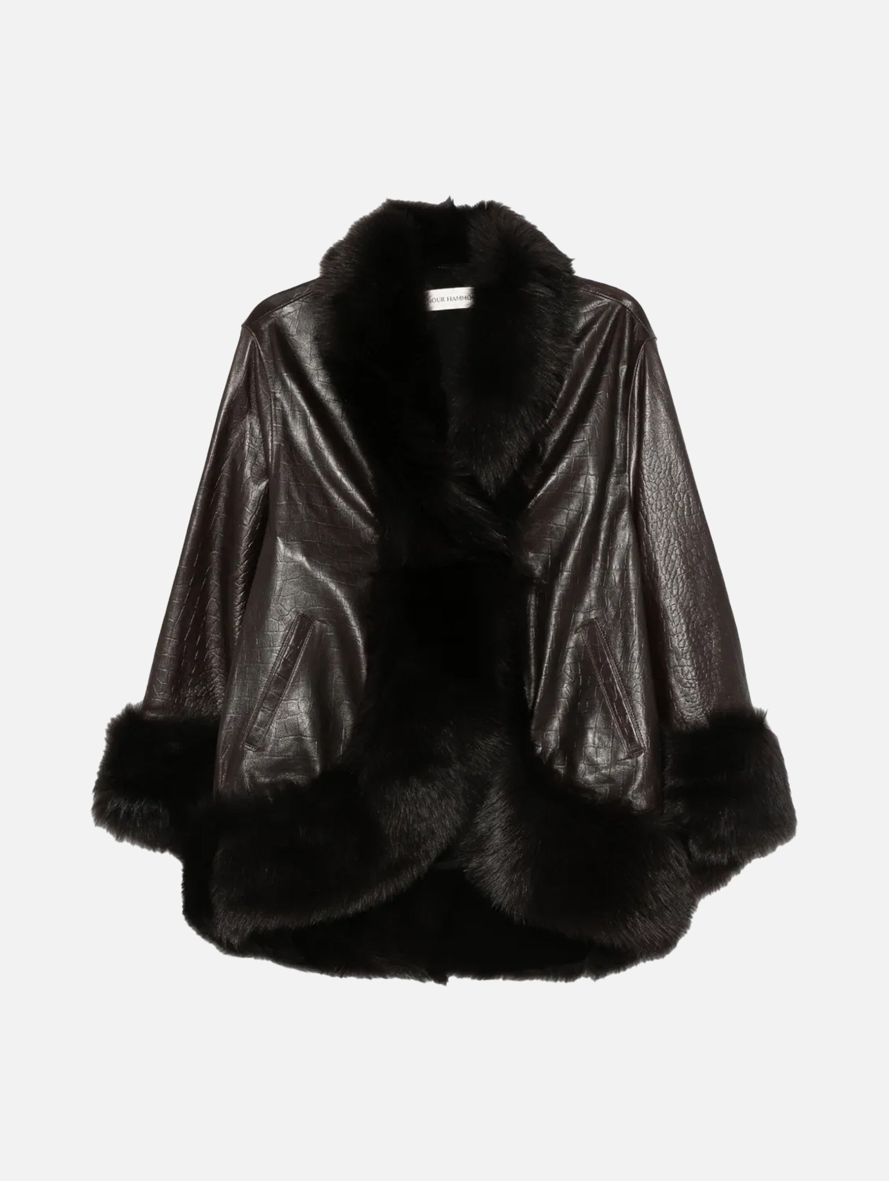 Sabine Coat in Brown Croco