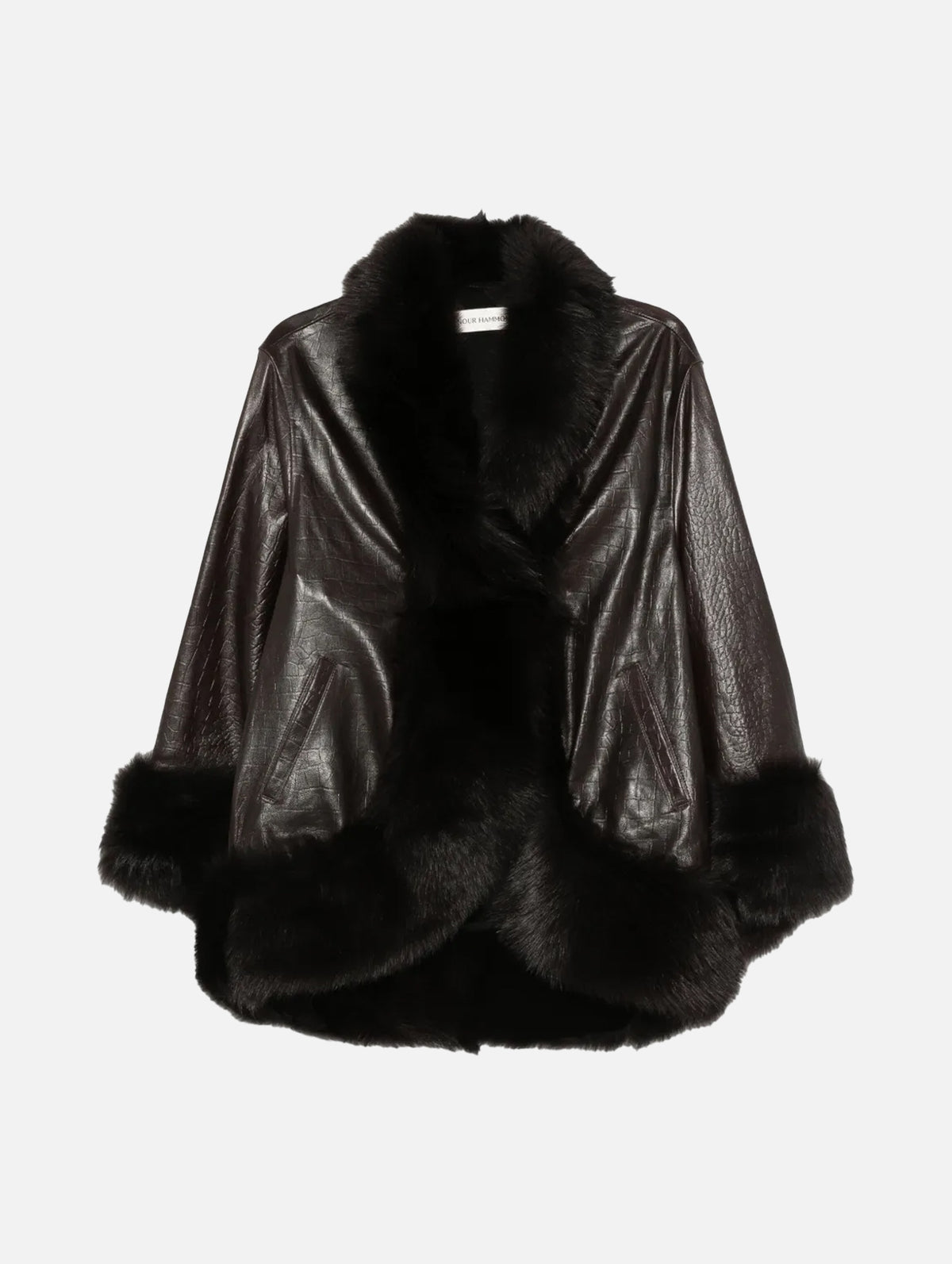 Sabine Coat in Brown Croco