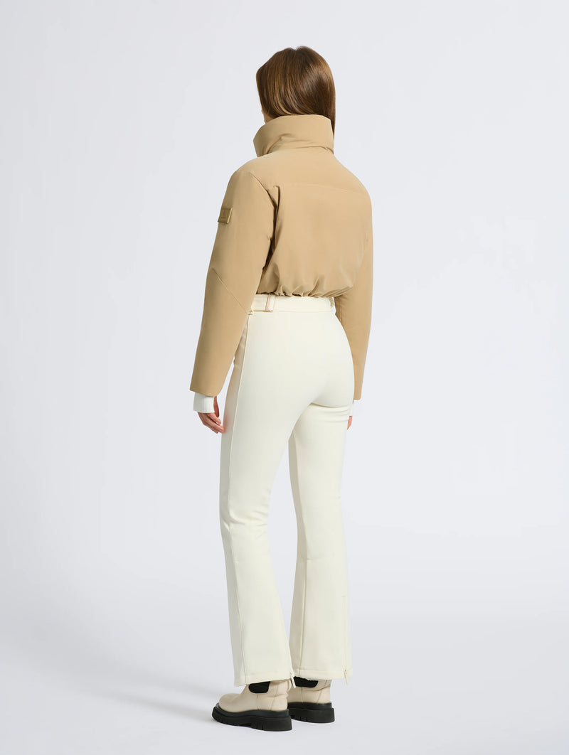 Saskia Ski Suit in White & Tan
