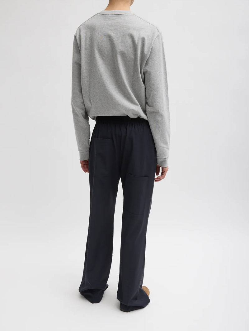 Tropical Wool Regular Scottie Jogger in Navy