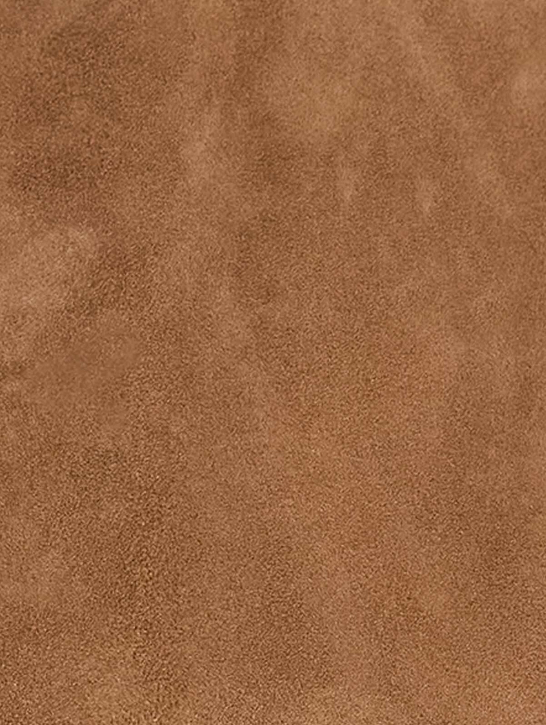 Menswear Suede Shirt in Deep Tobacco