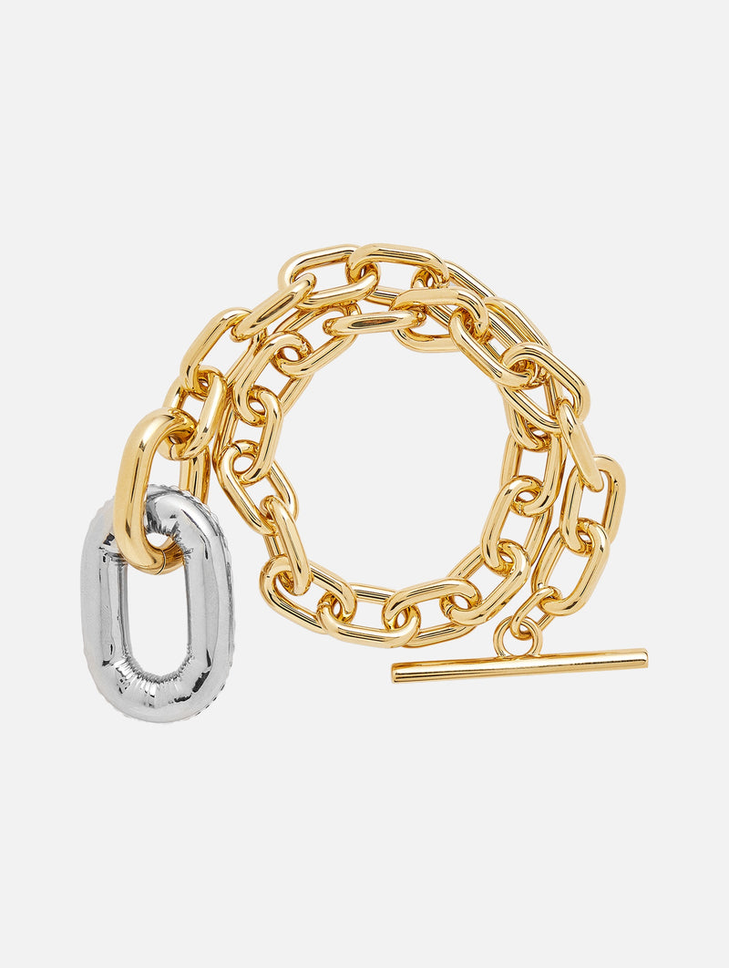 Link Bracelet in Gold and Silver