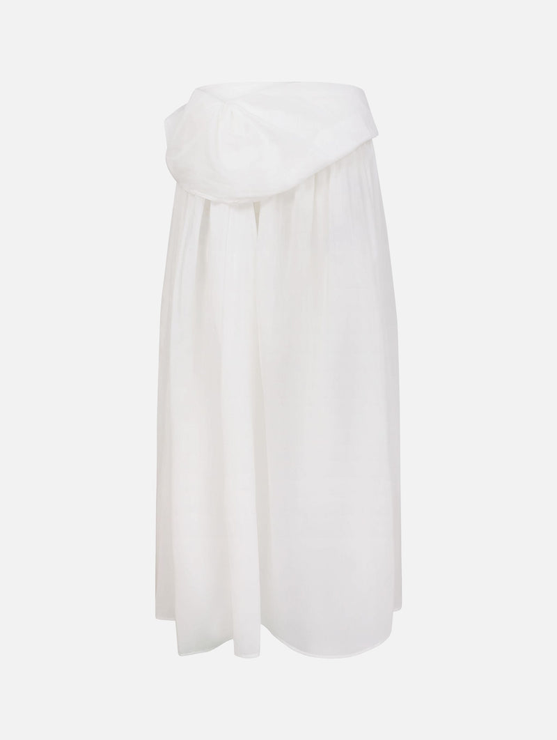 Silk Voile Skirt in White
