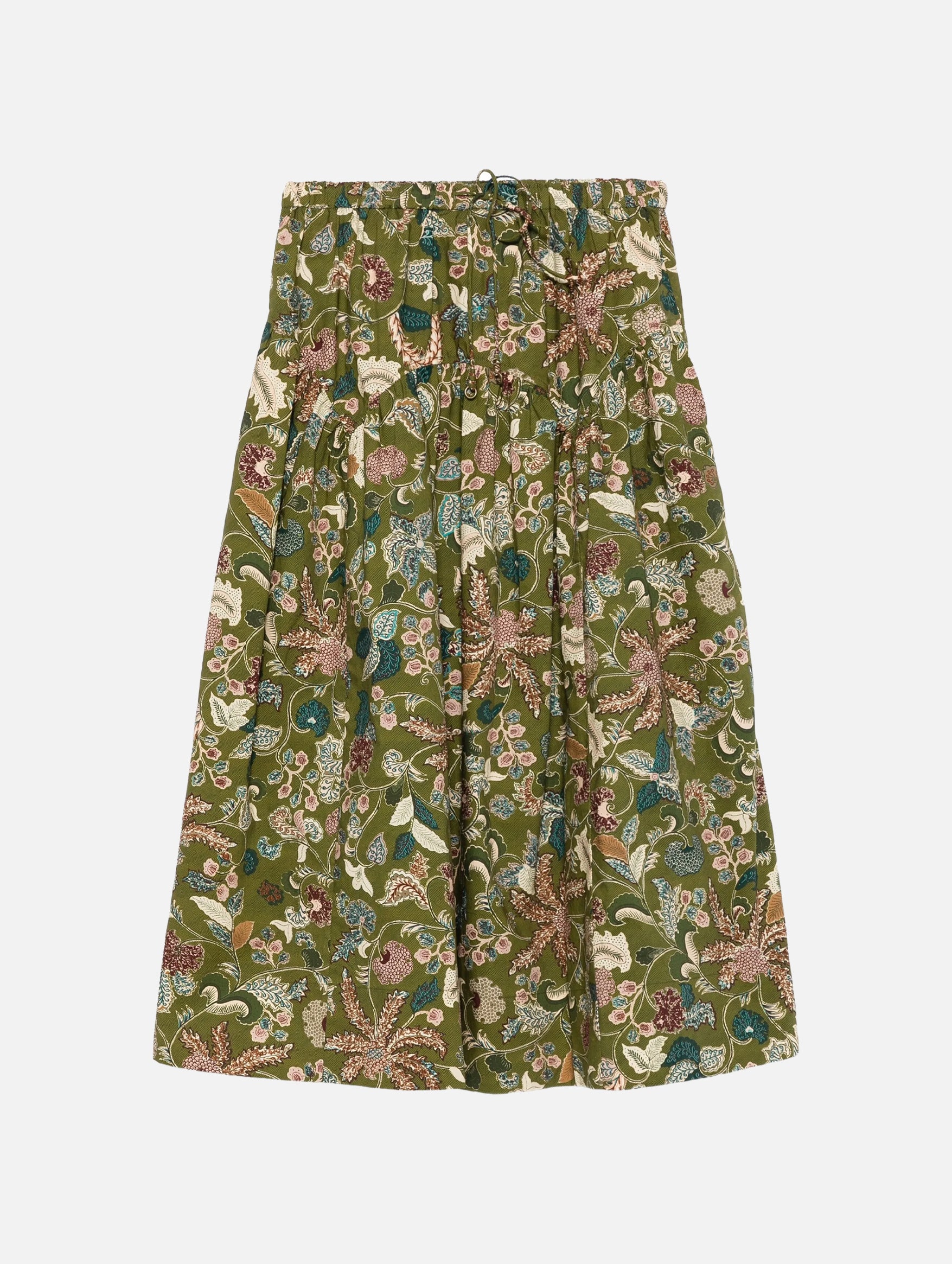 Rosen Tie Waist Skirt in Lichen