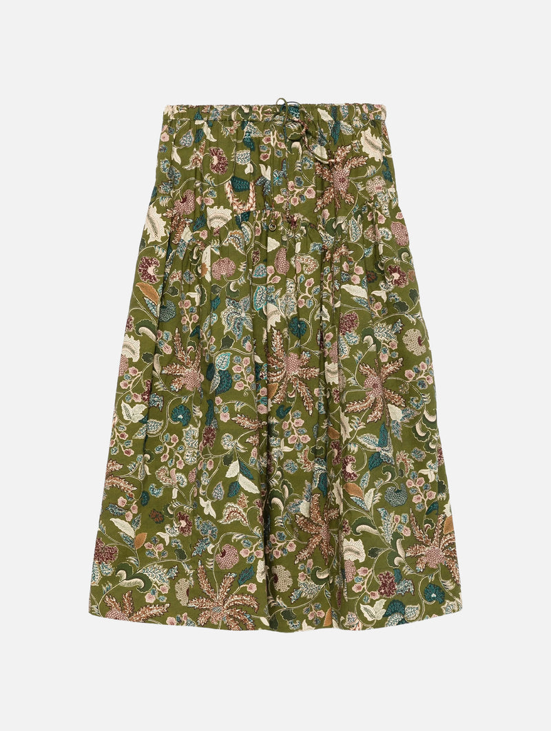 Rosen Tie Waist Skirt in Lichen