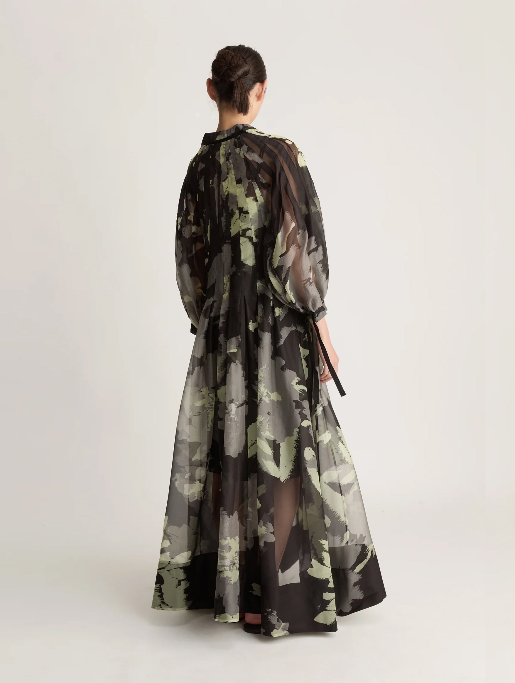 Sonja Silk Maxi Dress in Flint