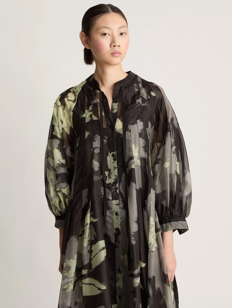 Sonja Silk Maxi Dress in Flint