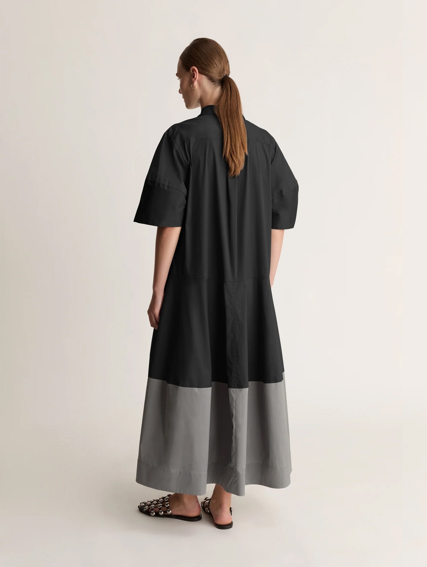 Spencer Lantern Dress in Black