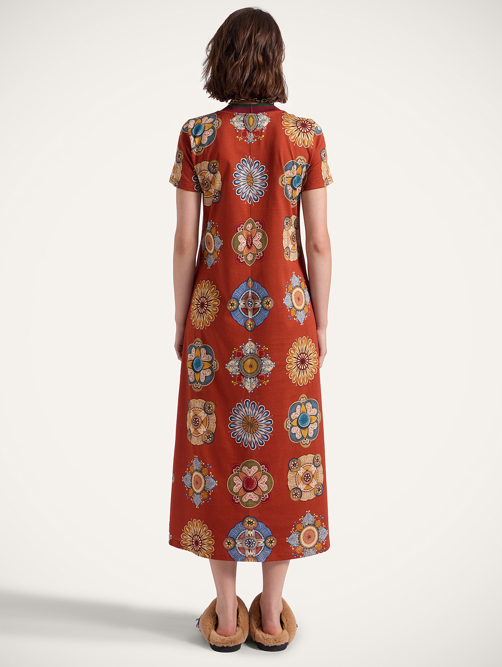 Sporty Swing Dress in Orange Nucleus