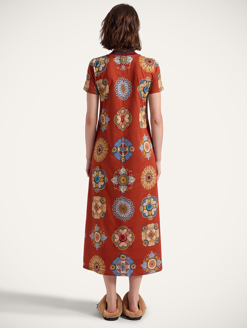 Sporty Swing Dress in Orange Nucleus