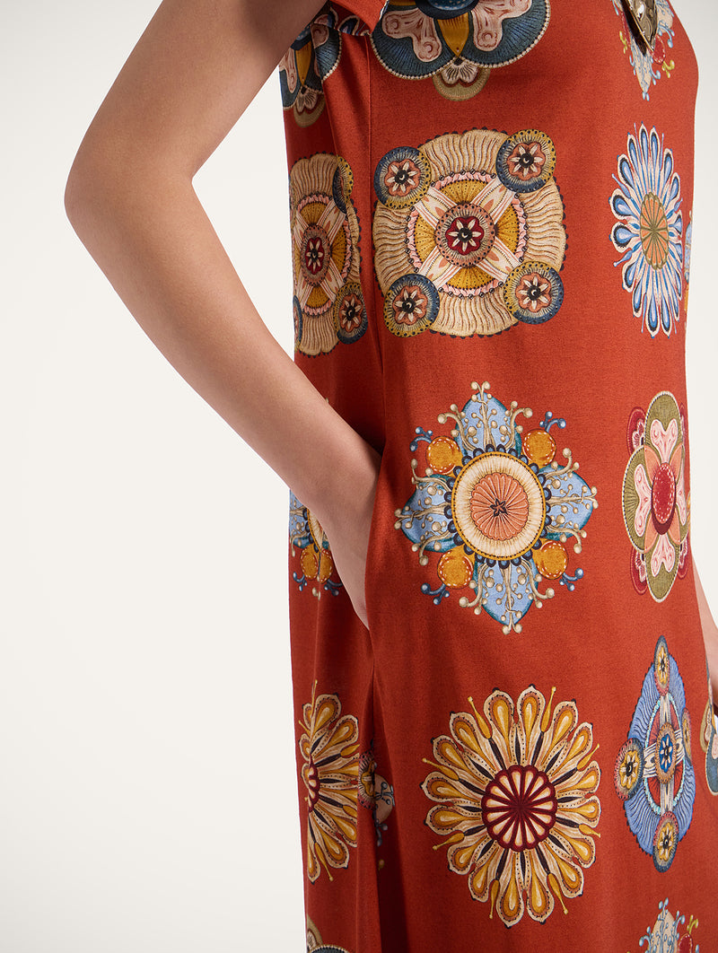 Sporty Swing Dress in Orange Nucleus