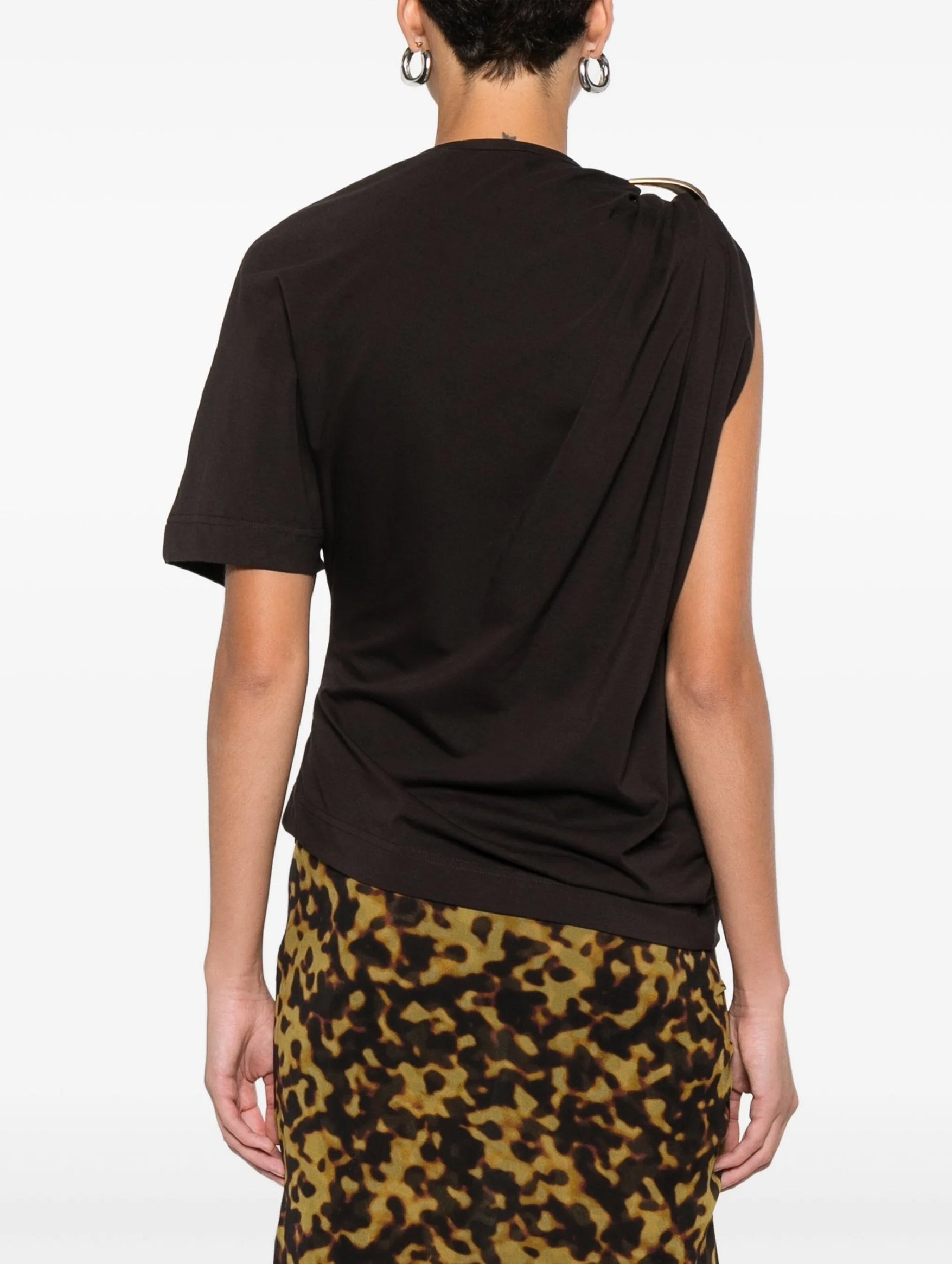 Stone Pin Cotton Tee in Espresso