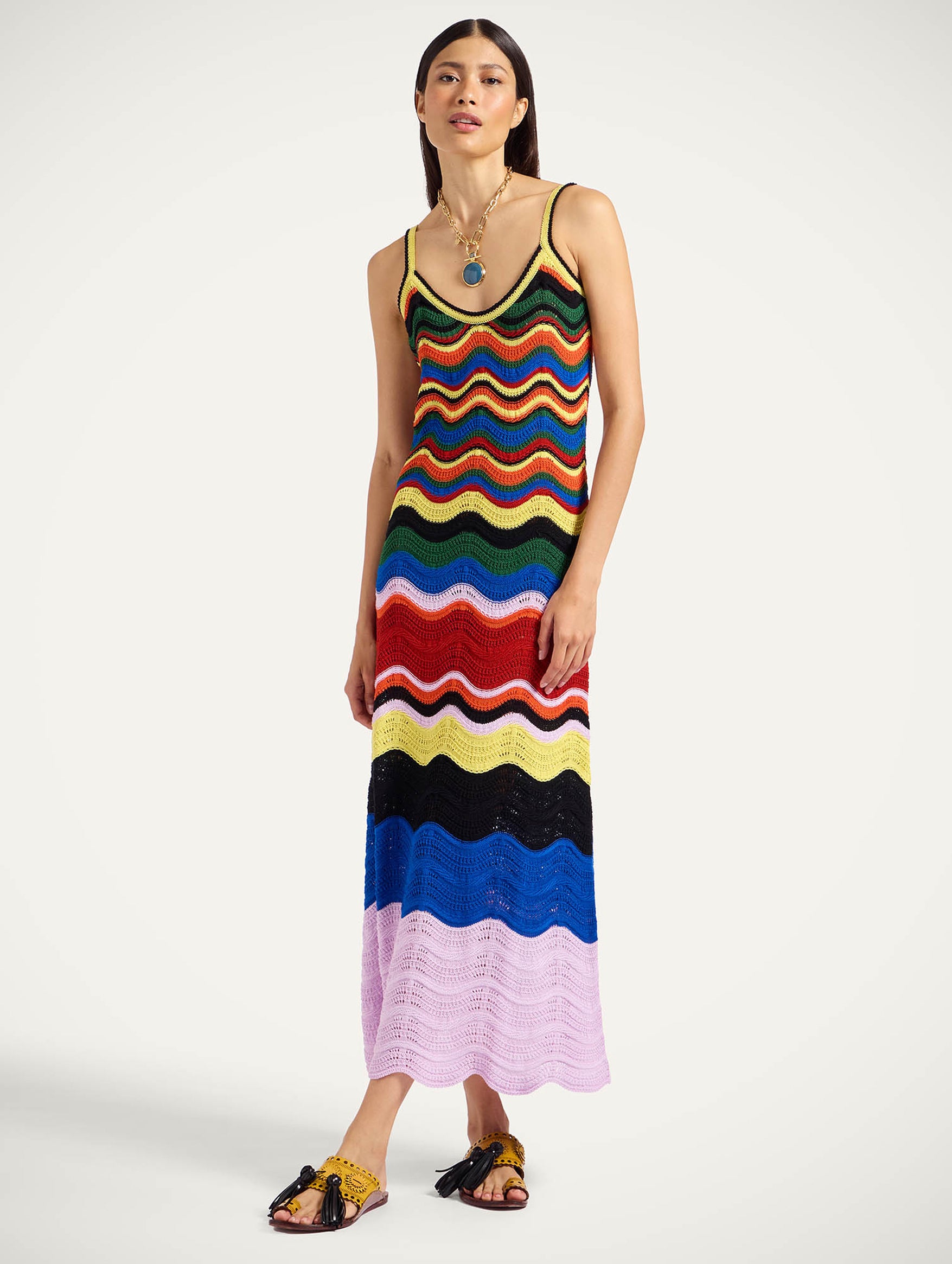 Chevron Sundress in Lilac & Blue