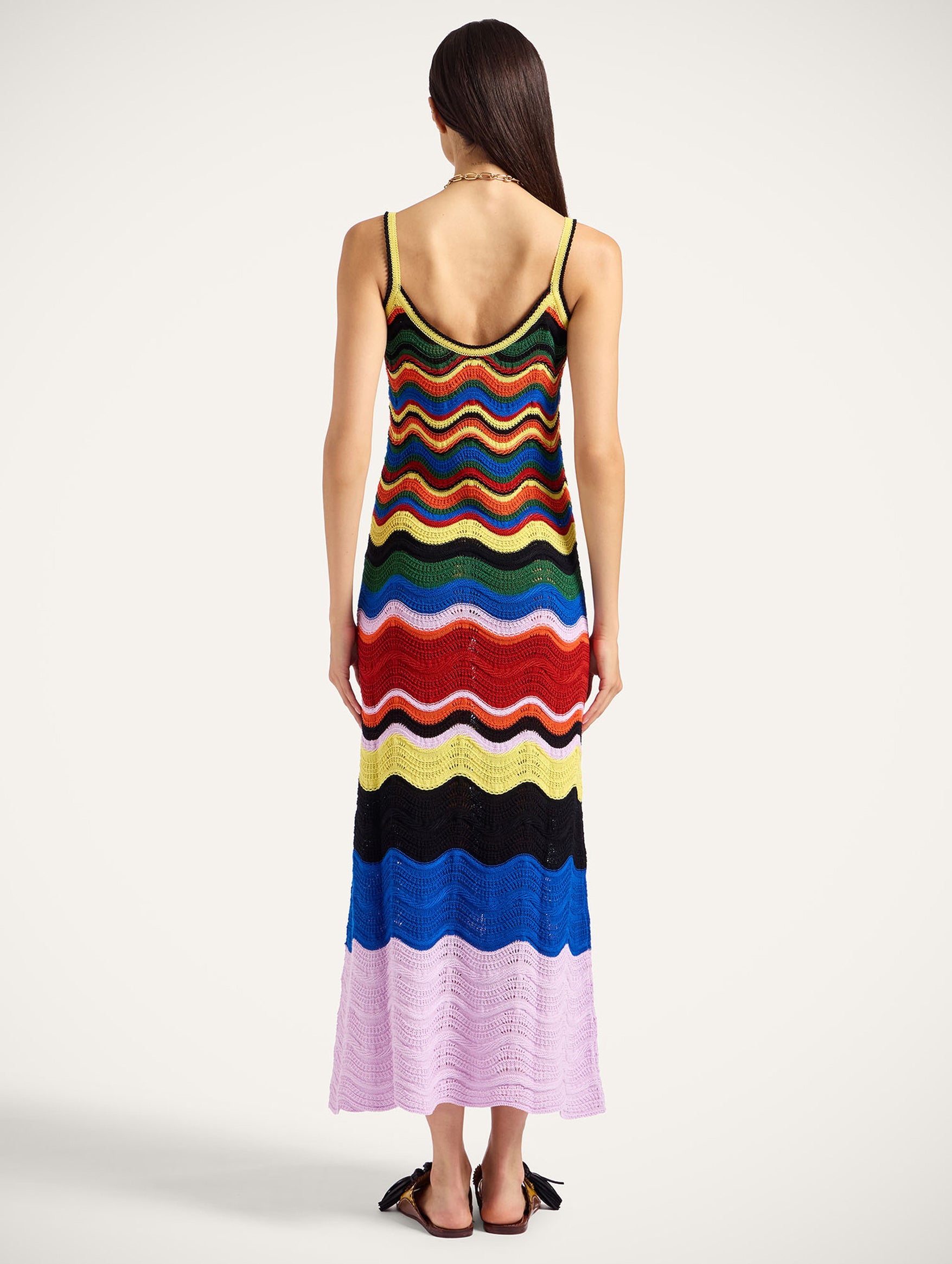 Chevron Sundress in Lilac & Blue