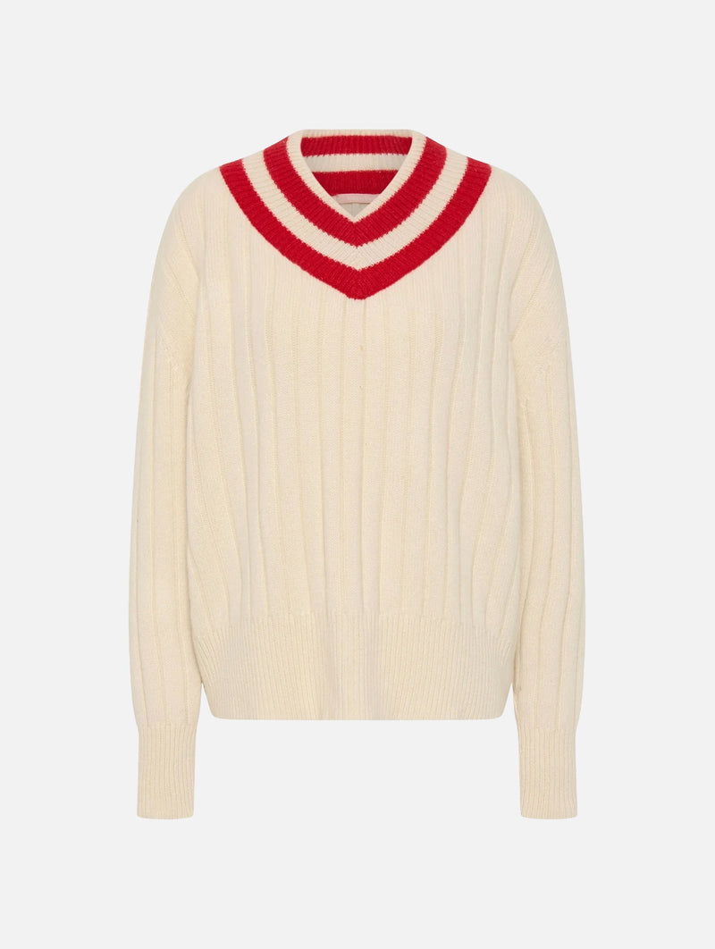 Been Loving You Too Long Sweater in Cherry and Milk