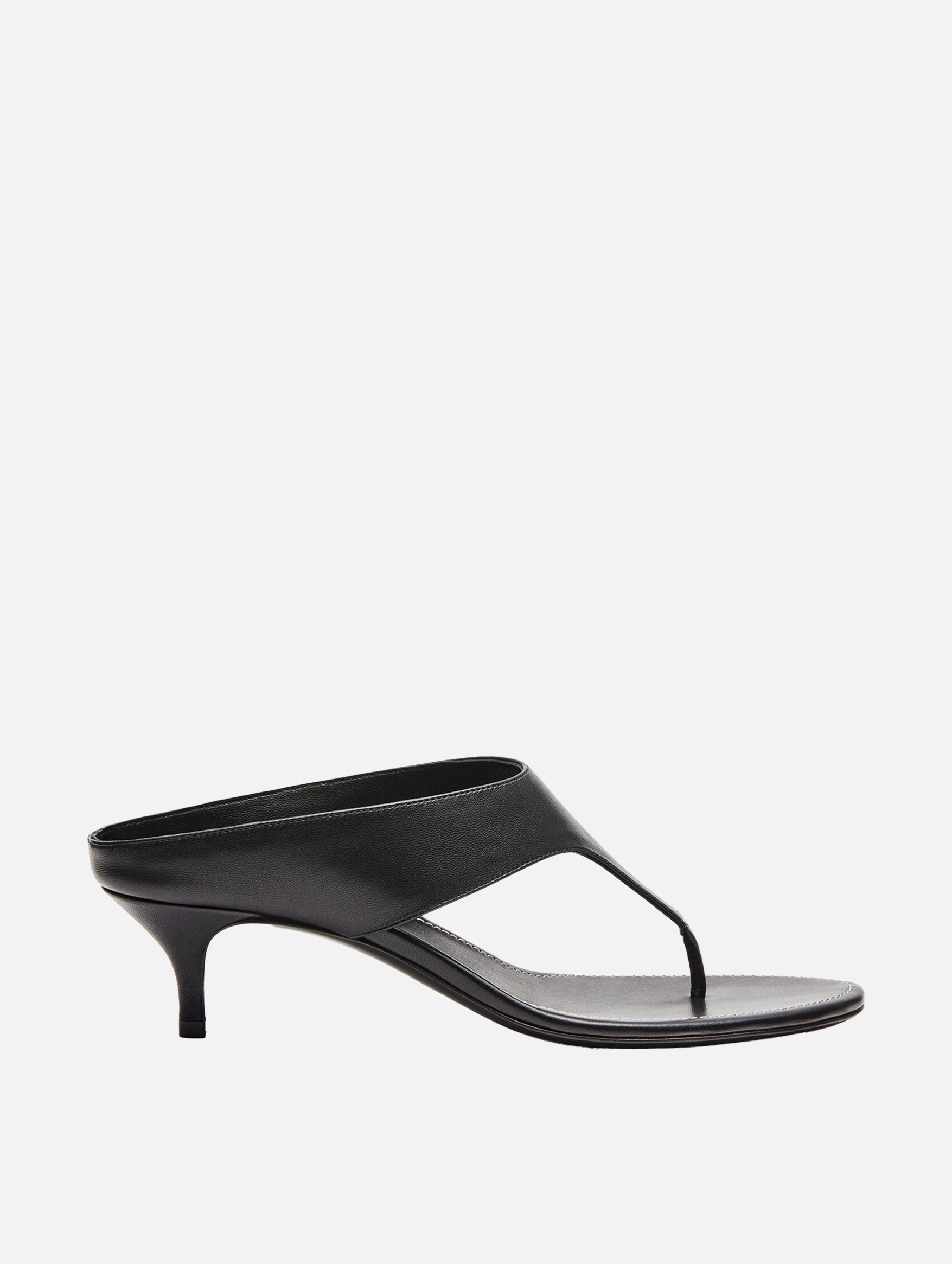 Thong Heel Sandals in Black