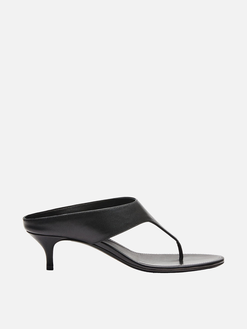 Thong Heel Sandals in Black