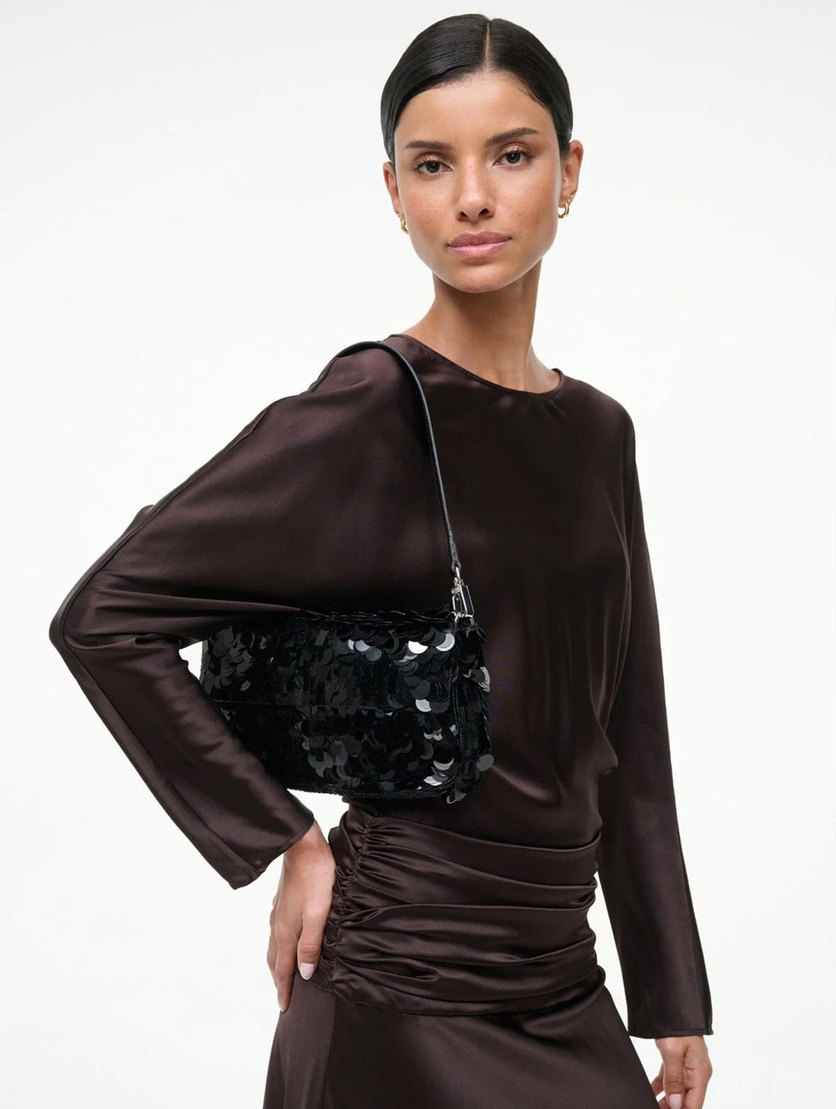 Timmy Convertible Shoulder Bag in Black