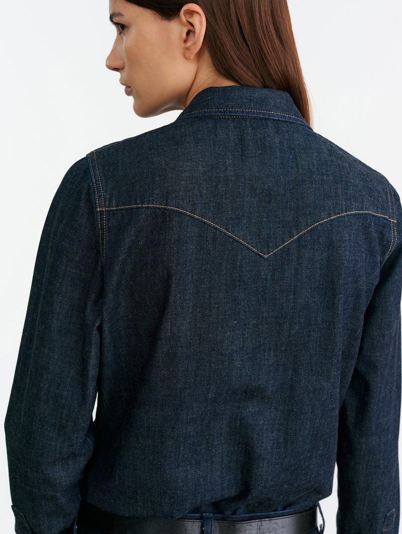 Travis Shirt in Indigo Rinse