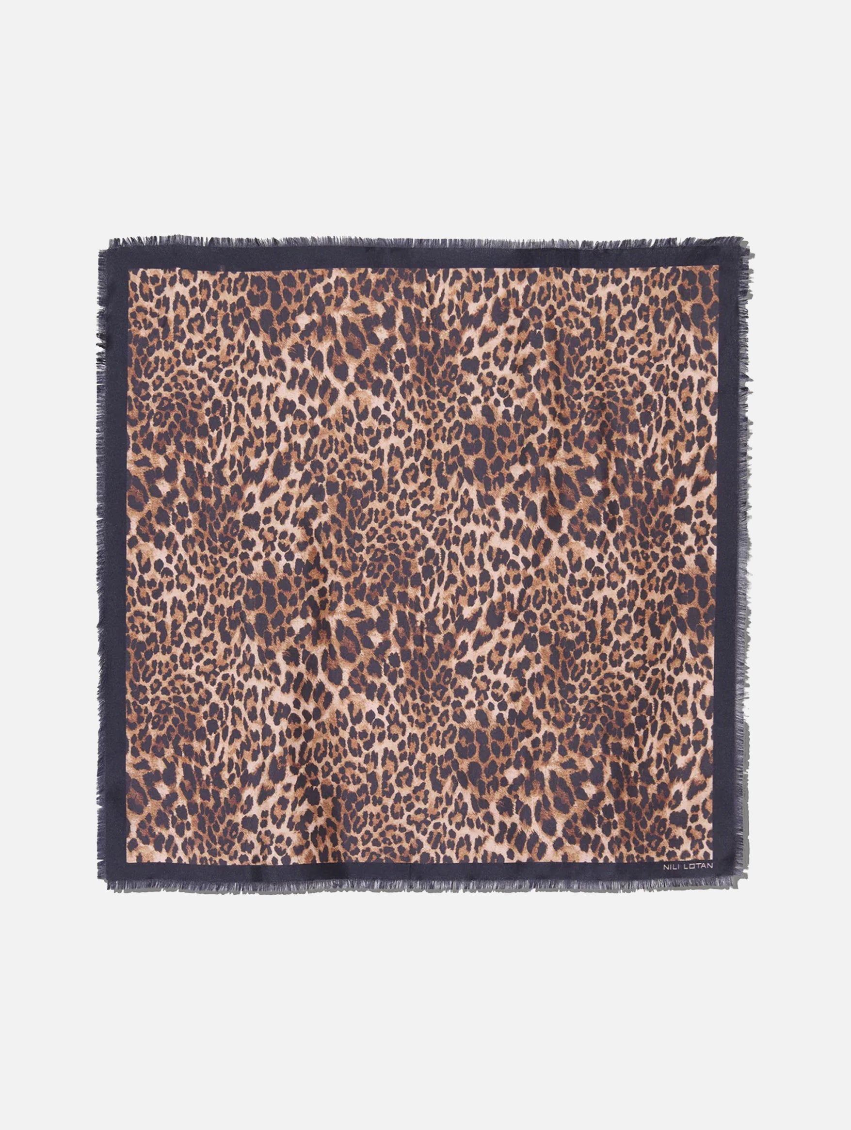 Leopard Silk Twill Scarf in Vintage Leopard