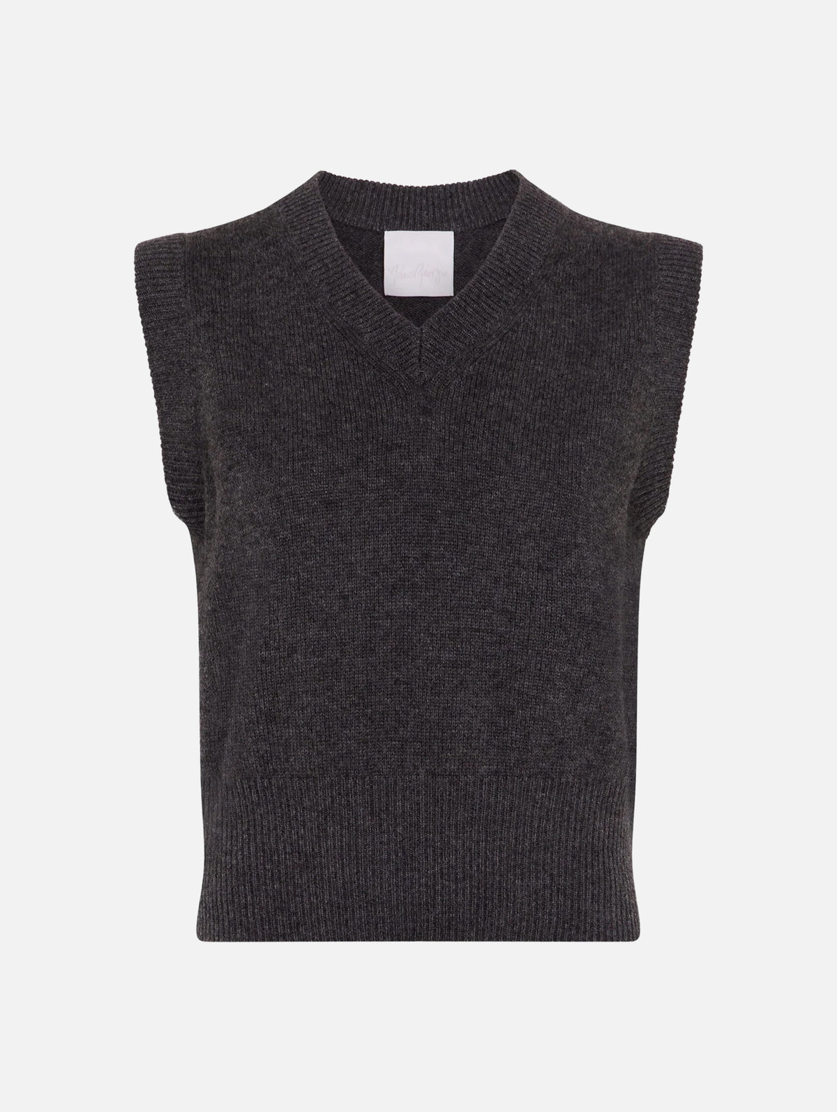Merino Cashmere Vest in Charcoal