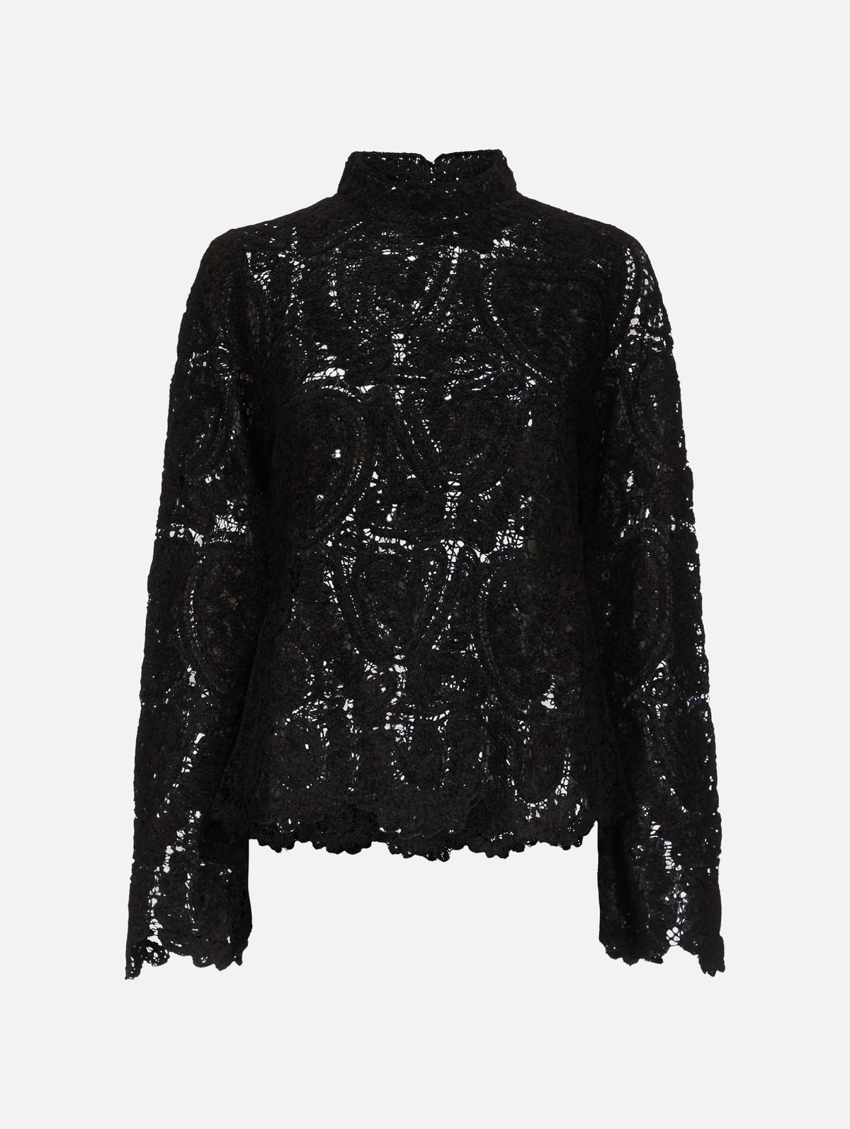 Wade Velvet Silk Knit Top in Black