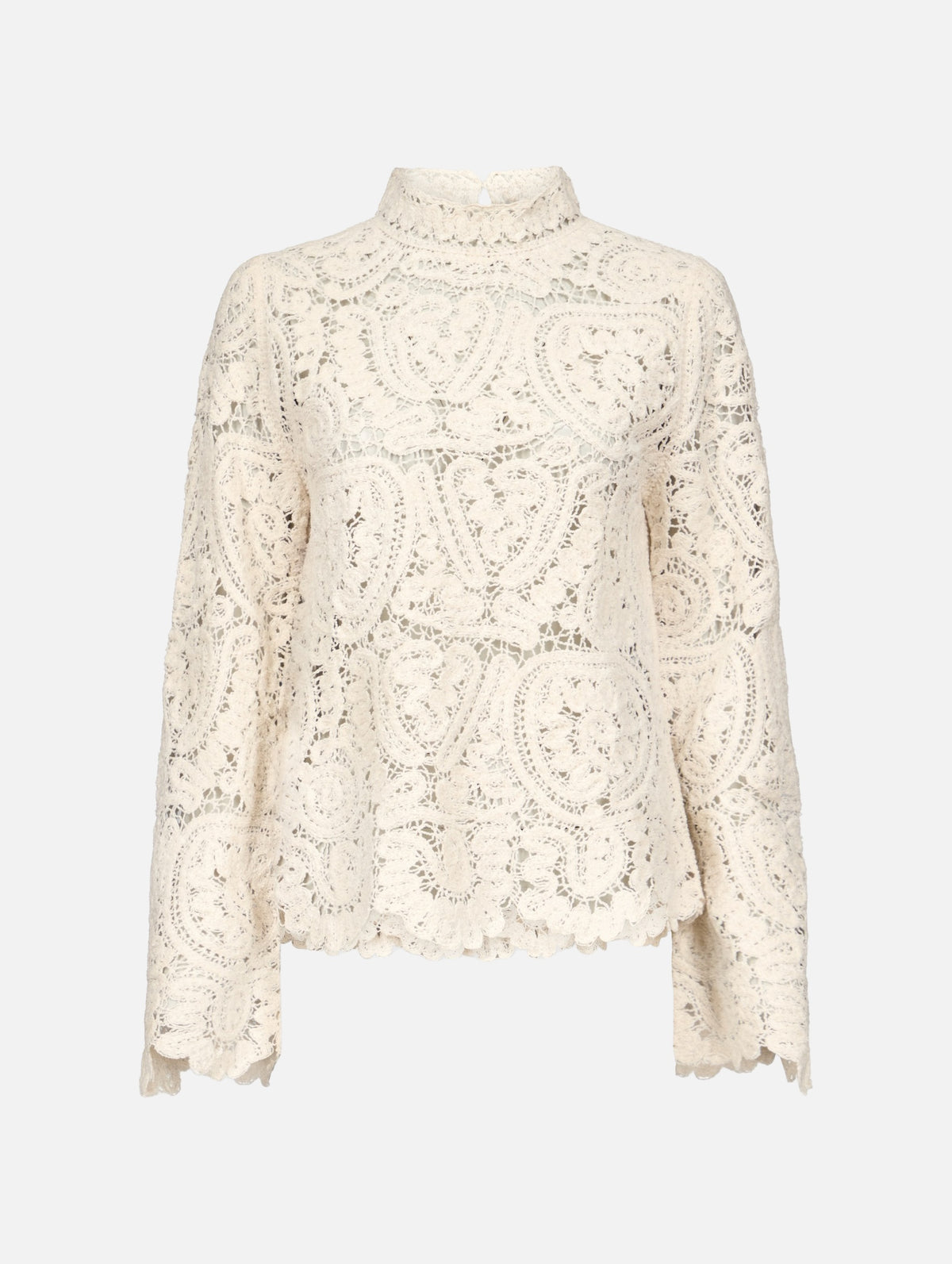 Wade Velvet Silk Knit Top in Ivory