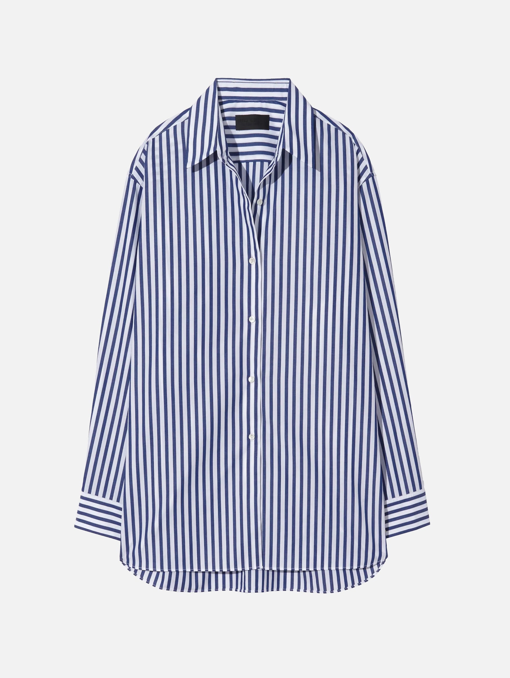 Yorke Shirt in Dark Navy Stripe