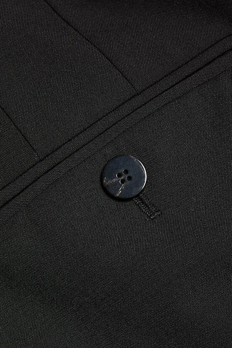 Double Pleat Pant in Black - Regular